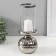 Ceramics candlestick, glass for 1 candle "Lodzhuar" d = 8 cm silver 10.5x10.5x26 cm