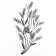Wall clock, series: openwork, "manlyeu", smooth move, d-15 cm, 61 x 44 cm