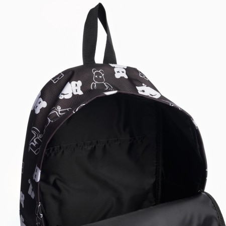 Backpack School Textile Teddy, 42x14x28 cm, black color-6
