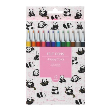 Flomasters 12 colors BrunovisConti Happycolor, mix-7