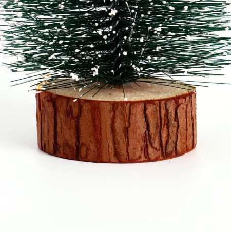 New Year's decor "Green Christmas tree in the snow" 8 × 8 × 30 cm-2