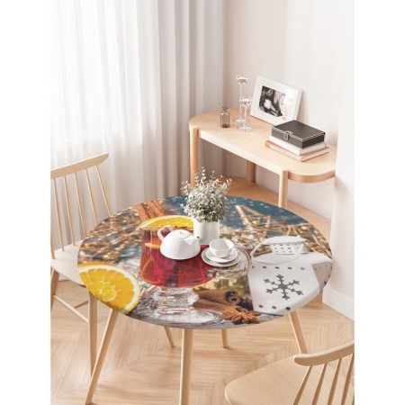 The tablecloth on the table “Getter warm”, round, oxford, elastic band, size 120x120 cm, diameter 75-100 cm-2