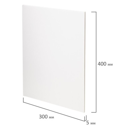 Foam card 5 mm, A3, 30 x 40 cm, matte, white, set of 5 sheets, Brauberg, 112468-6