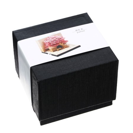 3D block for notes, house with wood, 260 sheets, height-6cm, width-9cm-2