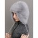 Children's fur cap, size 52, gray color