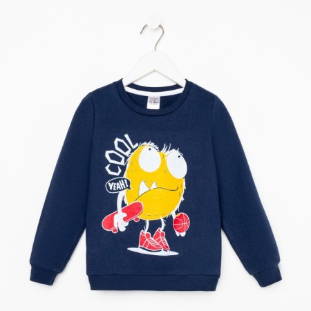 Sweatshirt for a boy, blue color, height 128