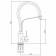 Fashun A54012-7 kitchen mixer, single-leaf, flexible spout, stainless steel, black