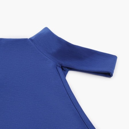 Women's longing on one shoulder Minaku: Basic Line Blue Blue, size 40-9