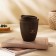 A glass with a lid SL Home, 250 ml, 9.5 × 9.5 × 12.5 cm, brown color