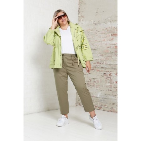Female trousers, size 66, khaki color-1