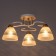 Linda chandelier 3x60W E27 white, gold 47x47x23cm