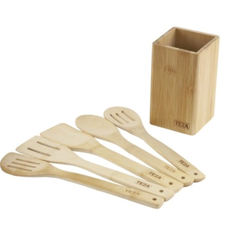 Set of 5 items, 30x6 cm, with a stand, bamboo-3