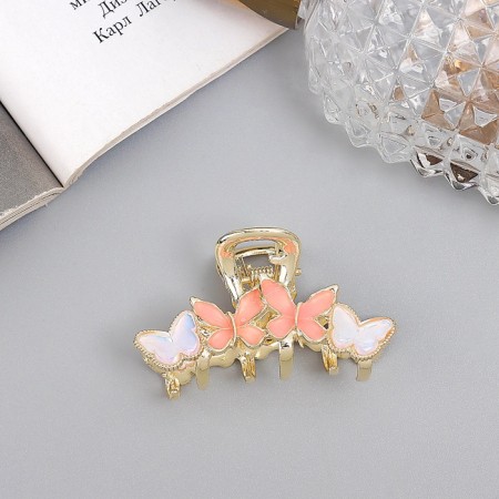Hair crab "Chloe Galant" butterflies, 4.5 cm, gold