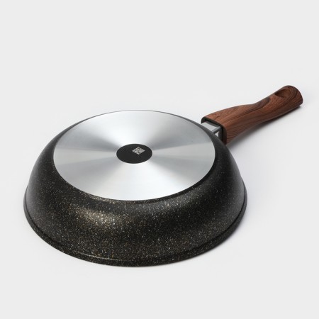 Granit Ultra Black Gold pan, 26 cm, glass cover, anti -stick coating, removable handle-9