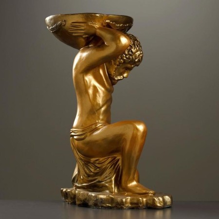 Figure with Kashpo "Titan" bronze, 40x73x42cm-1