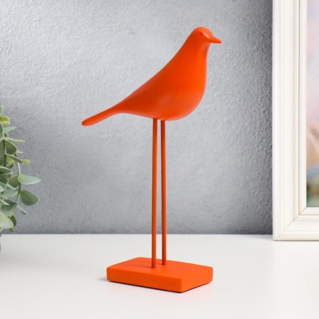Polystone souvenir "Bird - long paws" Orange 23x17 cm-3