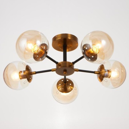 Economic chandelier Nick 5x60W E27, bronze60x60x21 cm-1