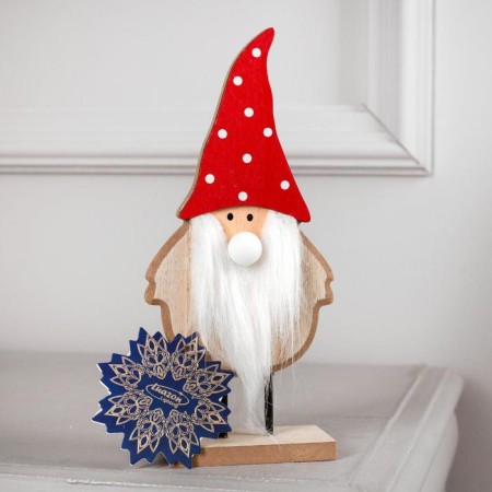 LED figure "Santa Claus" 7 × 22 × 5 cm, wood, CR2032 batteries, warm white glow-3