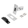 Magnetic latch, allyur art L50-8M SC, matte chromium color, b/handle