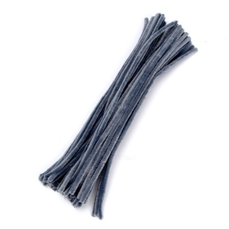 Wire with pile for crafts and decor set of 50 pcs., Size 1 pc. 30 × 0.6 cm, gray color-2