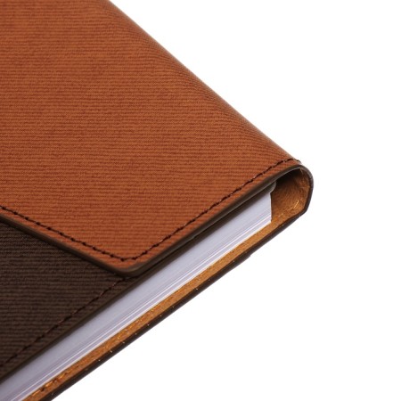 Organizer A5, 140 sheets, cage, cover of the leatherette "style", brown-3