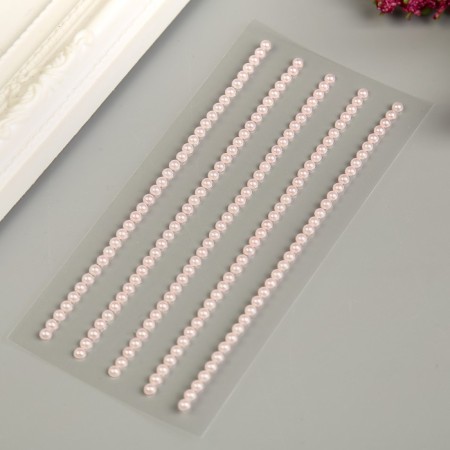 Decorative stickers "Pearls" 0.3 cm, 175 pcs, pink-1