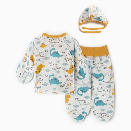 Kit for newborns, white/dino color, height 62 cm-11