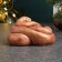 New Year. Symbol 2025. Figure "Snake Leia" burgundy with gilding, 4x6.5x7.5cm