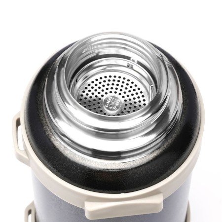 Thermos, 3.2 l, Volume "Master K", with two circles and a strainer, retains heat 72 hours, black-4