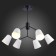 Ceiling EVOLUCE lamp. Sle155942-06. Mario. 6x40 watts, E14, 69x69x52 cm, black color