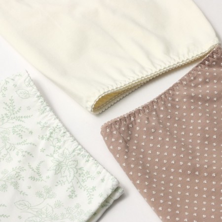 Set of women's panties slips (3 pcs), coffee/milk/white color, size 56-3