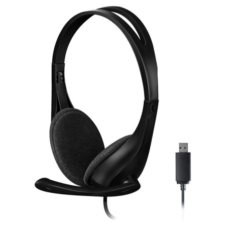 Headphones with A4Tech Hu-9 microphone 1.8m Faling USB BEDERAL (HU-9 (Black))-1