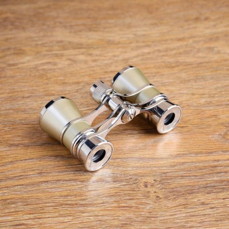 Theater binoculars 3x25, chrome, beige color, Mix packaging-7