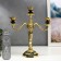 Summary Metal for 3 candles "rosary" gold, black enamel 35.5x32x12 cm