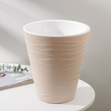 Kashpo for flowers with an insert "Valencia", 5.2 l, pearl color-1