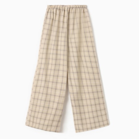 Women's pants Minaku: Casual Collection, Beige Cage Color, Size 46-8