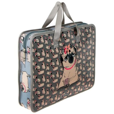 Folder with A4+handles, 335 x 265 x 60 mm, Erichkrause "Chilling Dog", 600 μm, lightning from above, with print-2