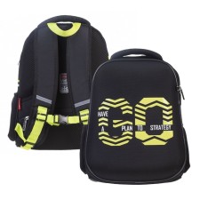 Frame backpack 38 x 29 x 17 cm, Hatber Ergonomic Light, Go! Black/yellow nrk_85032