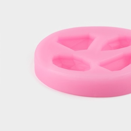 Mold "Gemstones", silicone, d = 7.3 cm, pink color-3