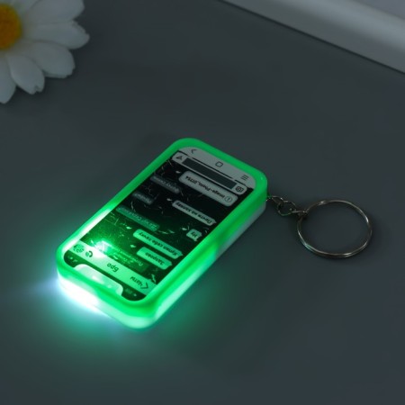 Light light on the ring "Phone. Correspondence of friends" shines mix 1x3.5x6.5 cm-4