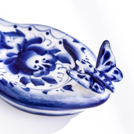 Standing for tablespoons "Ship", 18 × 5 × 5 cm, Gzhel-2