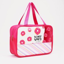 Lightning cosmetic bag, raspberry color