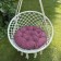 Billy swing pillow, diameter 60 cm, pale pink color