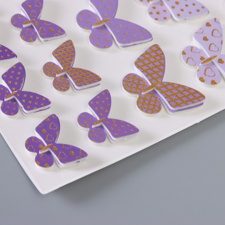Interior sticker PVC "Roy butterflies" Lilac 26x15.5 cm-1