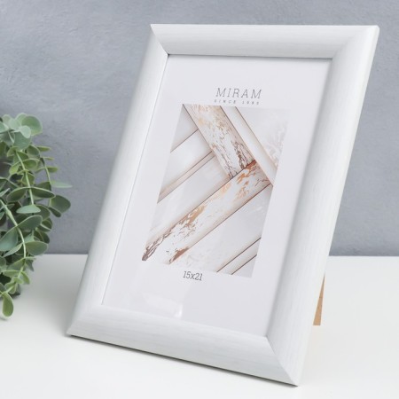 Photo frame Plastic "Mira" 15x21 cm 647261-6, white (plastic screen)-1