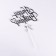 Topper "Happy Birthday", silver, with a bow, give beautifully