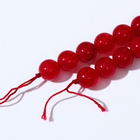 Beads on threads ball No. 8 "Quartz Pink"-3