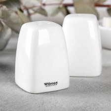 Porcelain set for spices Wilmax ilona, ​​2 items: Solonka 60 ml, Listen 60 ml, white color