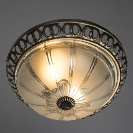 Porch 2x60W E27 lamp, bronze 32x32x13 cm-1