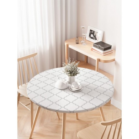 The tablecloth “Classic ornament”, round, oxford, elastic band, size 120x120 cm, diameter 75-100 cm-2